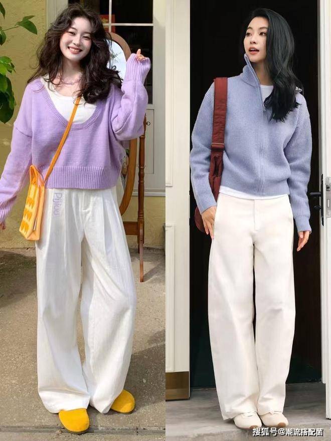 原創今年春天流行的“闊腿褲”，這樣穿時髦減齡又高階，趕快收藏起來