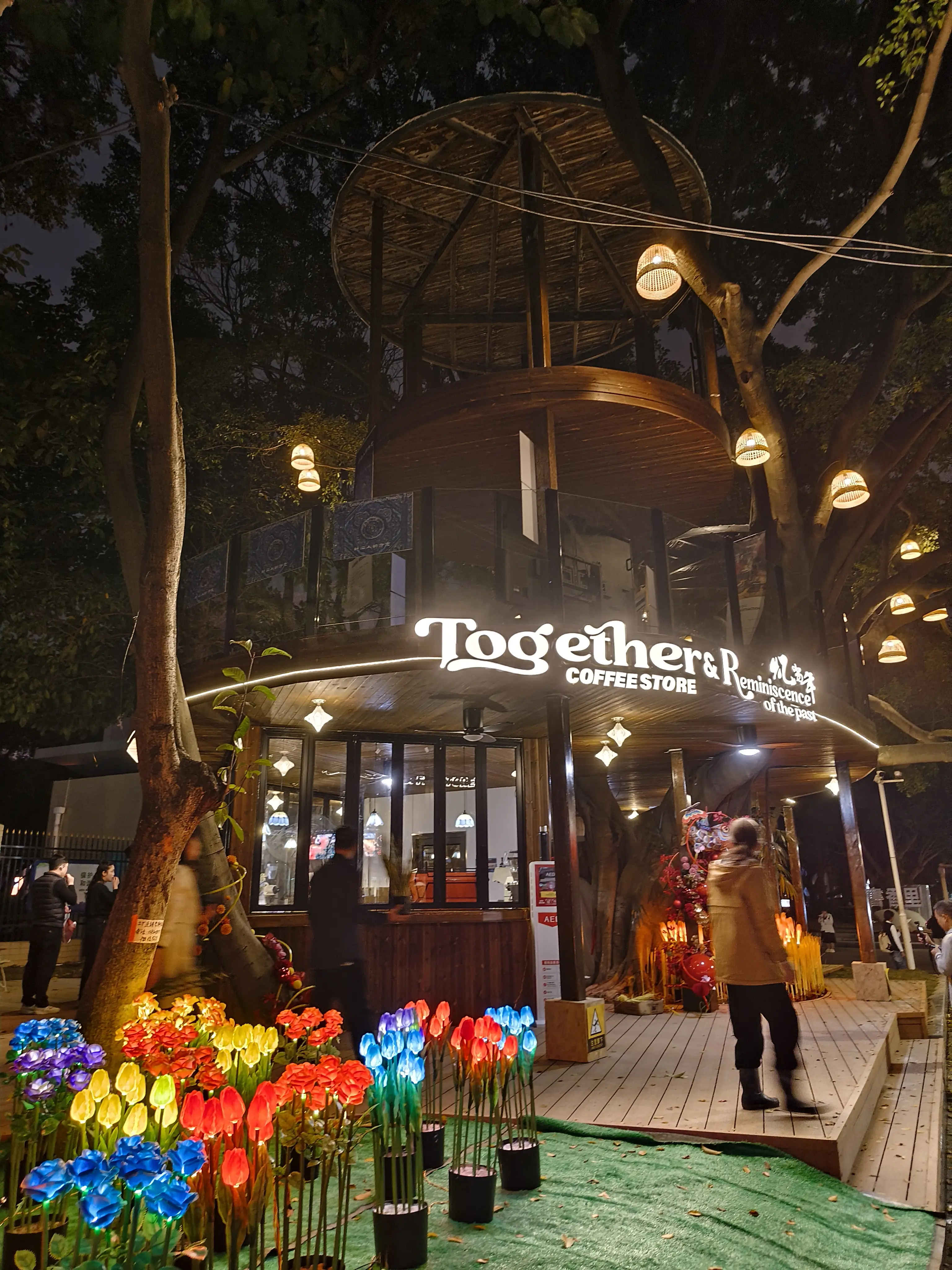 廣西圖書館門口，綠地變咖啡樹屋，你看怎麼樣？